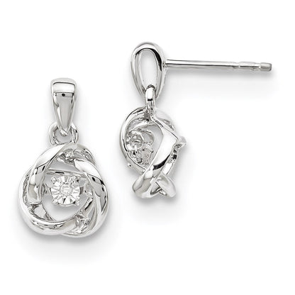 14K Weißgold Ohrringe mit lebhaften echten Diamanten