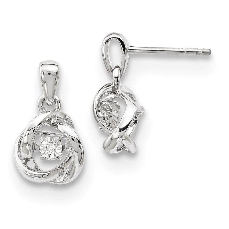 14K Weißgold Ohrringe mit lebhaften echten Diamanten