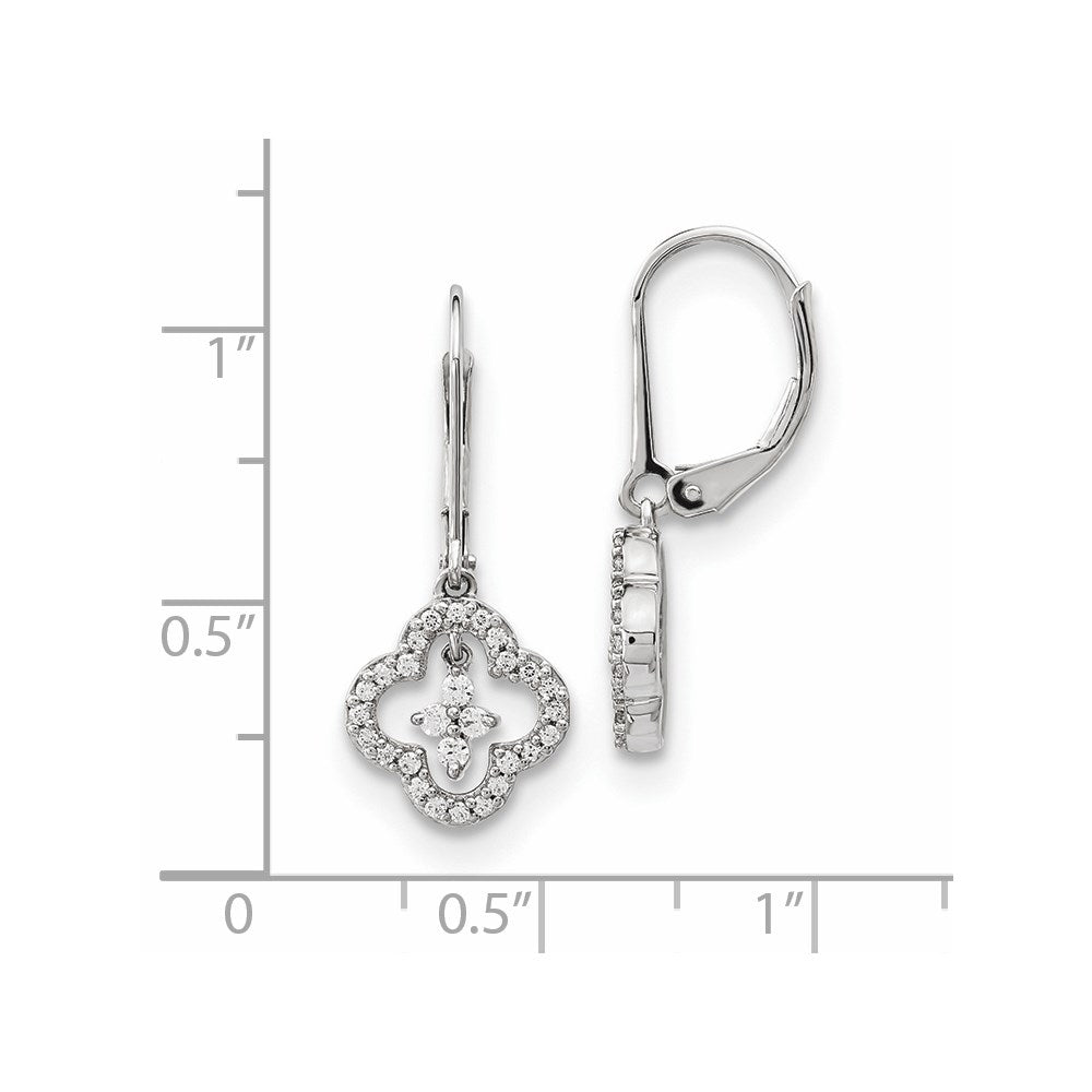 14K Weißgold Diamant-Ohrringe