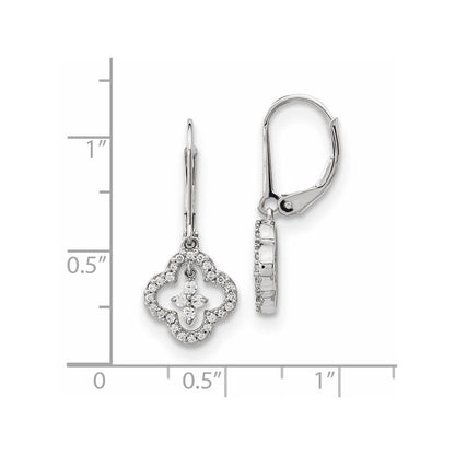 14K Weißgold Diamant-Ohrringe