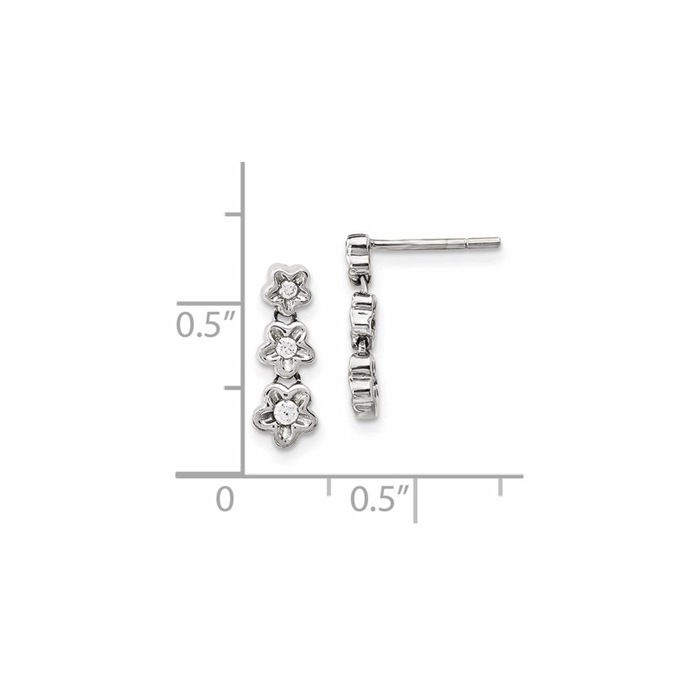14K Weißgold Ohrringe mit echten Diamanten