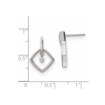 14K Weißgold Diamant-Ohrringe