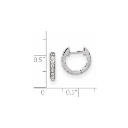 14K Weißgold Ohrringe mit echten Diamanten