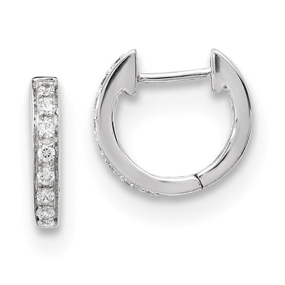 14K Weißgold Ohrringe mit echten Diamanten