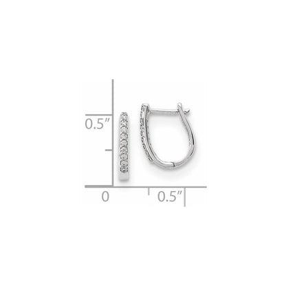 14K Weißgold Ohrringe mit echten Diamanten