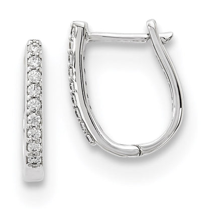 14K Weißgold Ohrringe mit echten Diamanten