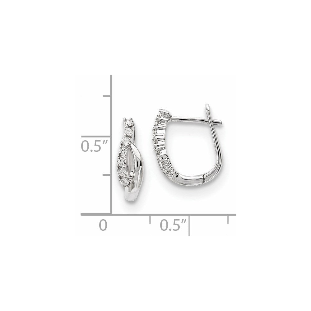 14K Weißgold Diamant-Ohrringe