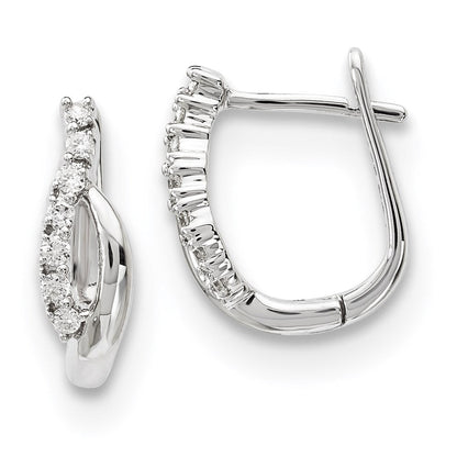 14K Weißgold Diamant-Ohrringe