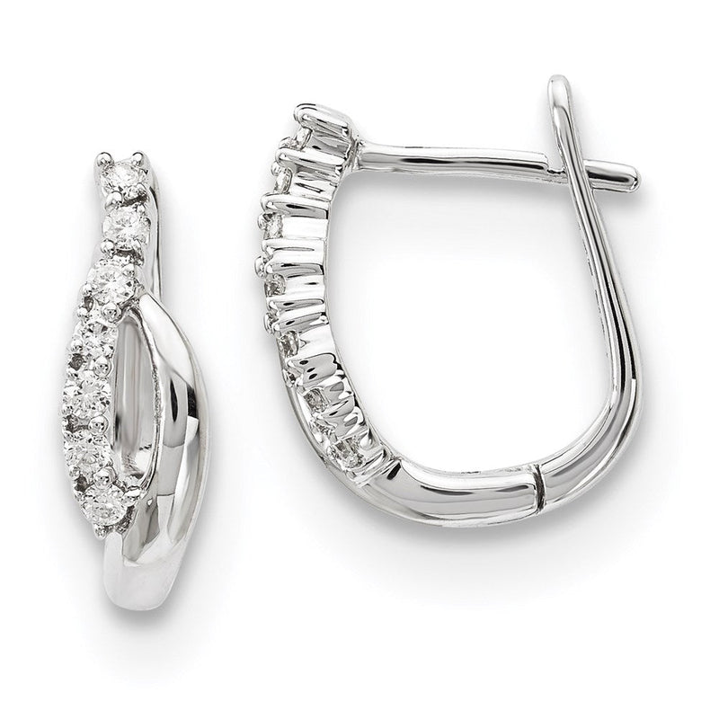 14K Weißgold Diamant-Ohrringe