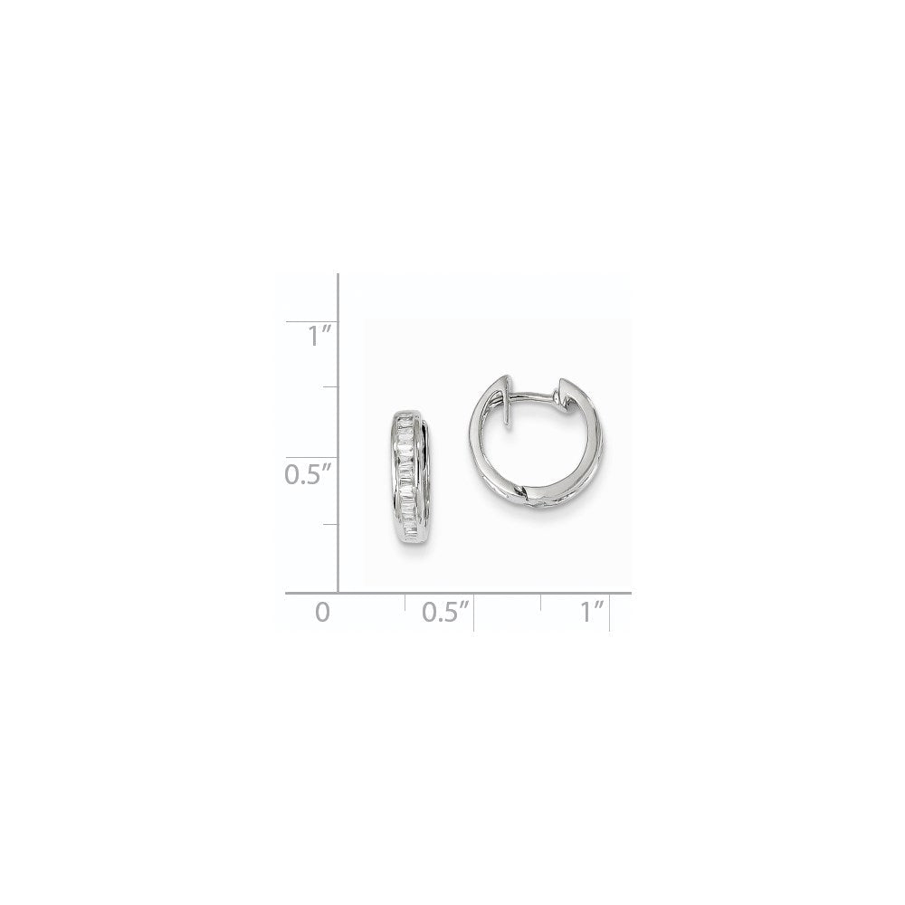 14K Weißgold AA Echte Diamant-Ohrringe