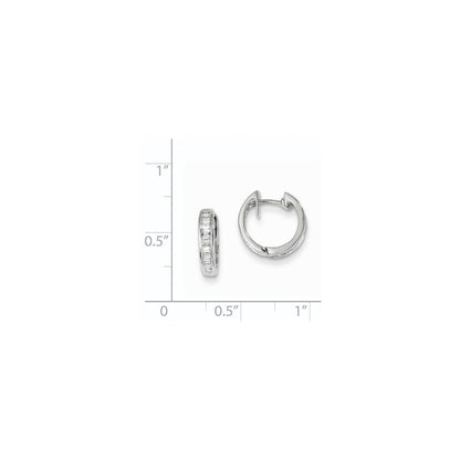 14K Weißgold AA Echte Diamant-Ohrringe