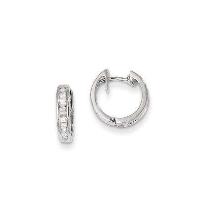 14K Weißgold AA Echte Diamant-Ohrringe