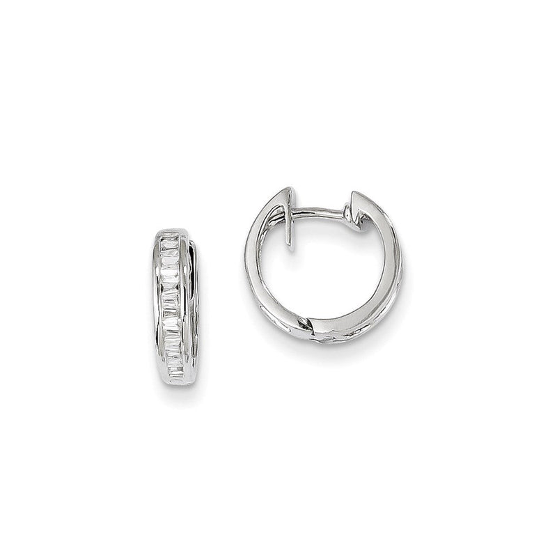 14K Weißgold AA Echte Diamant-Ohrringe