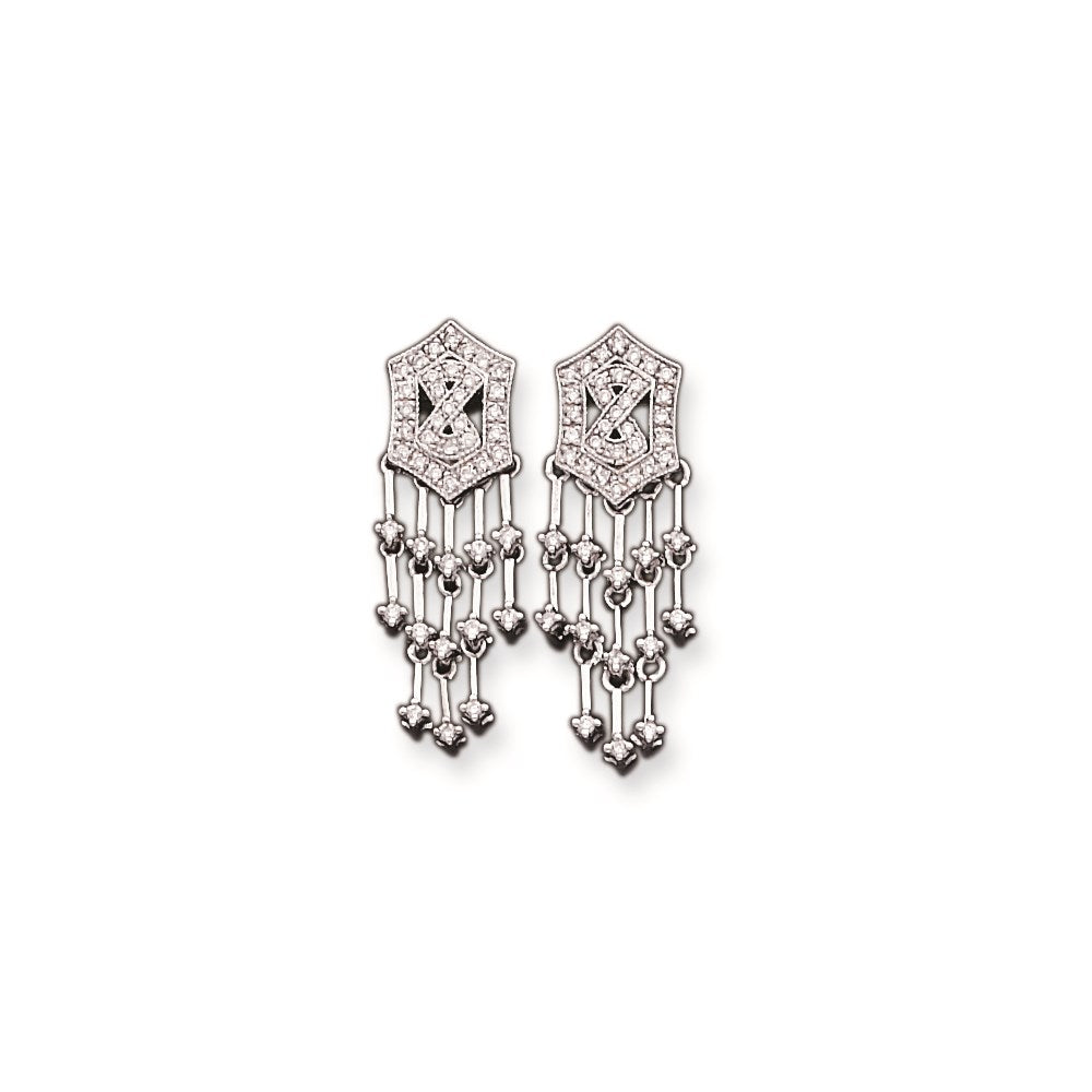 14K Weißgold AA-Qualität Vintage-Ohrringe mit echten Diamanten
