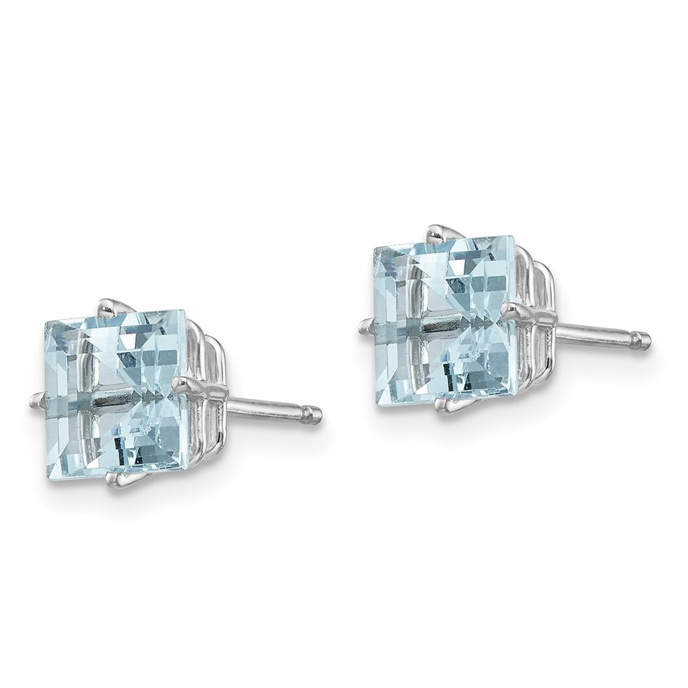 Ohrringe aus 14K Weißgold mit Aquamarin