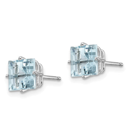 Ohrringe aus 14K Weißgold mit Aquamarin