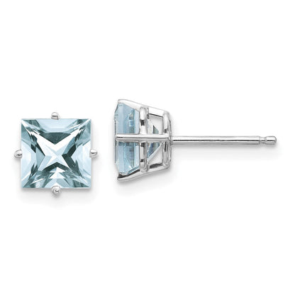 Ohrringe aus 14K Weißgold mit Aquamarin