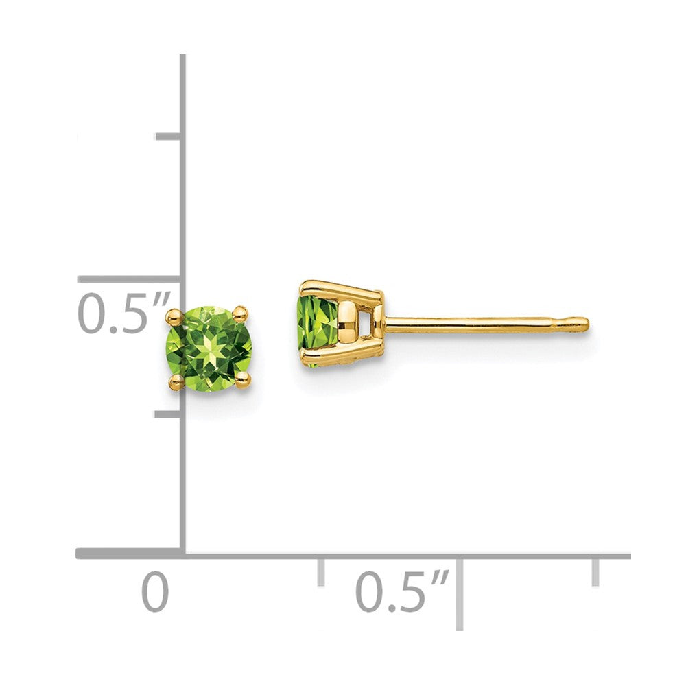 14K Gelbgold Ohrringe mit 4 mm Peridot