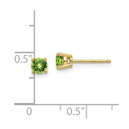 14K Gelbgold Ohrringe mit 4 mm Peridot