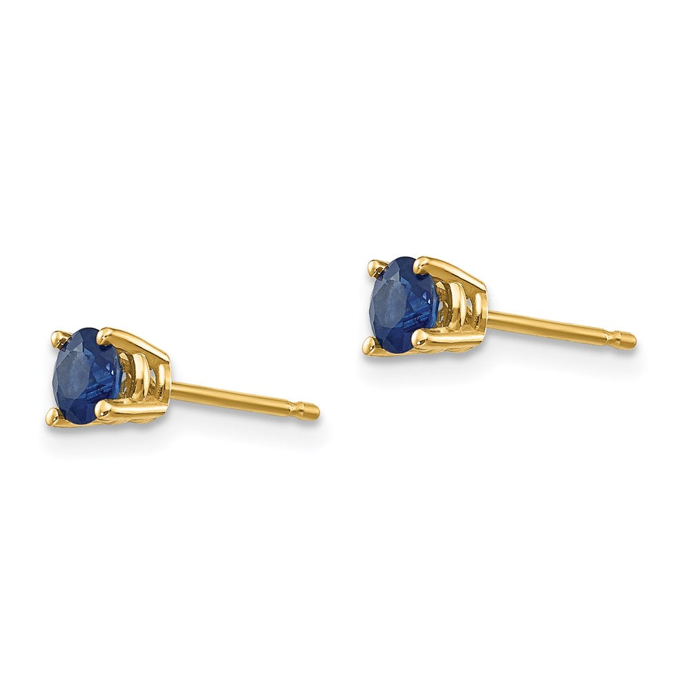 14K Gelbgold Saphir-Ohrstecker