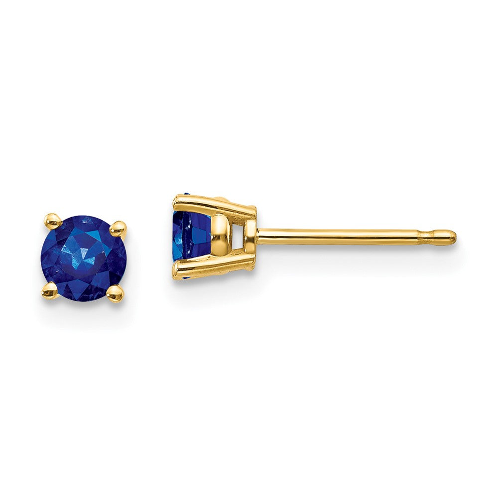 14K Gelbgold Saphir-Ohrstecker