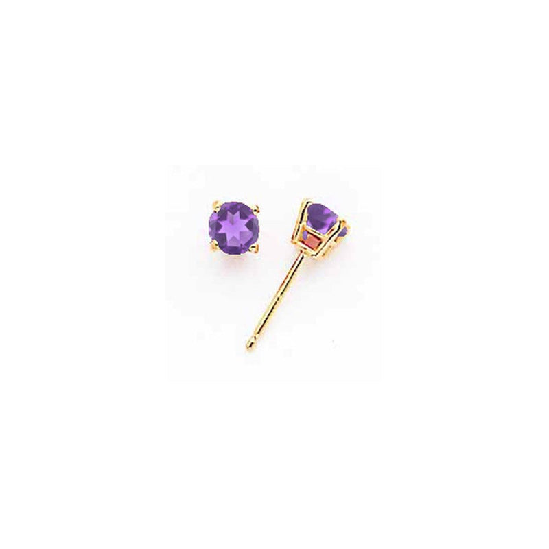14K Weißgold Ohrringe mit 4-mm-Tsavoriten