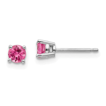 14K Weißgold Rosa Spinell Ohrringe