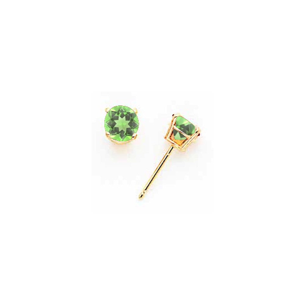 14K Gelbgold Ohrringe mit 5 mm Peridot
