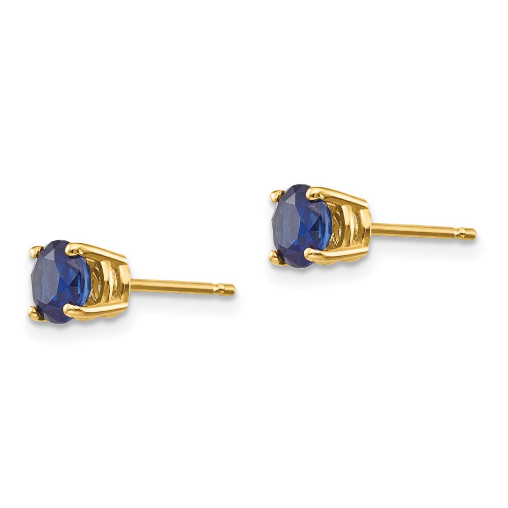14K Gelbgold Saphir-Ohrstecker