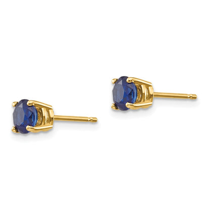 14K Gelbgold Saphir-Ohrstecker