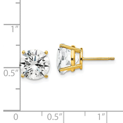 14K Gelbgold Ohrringe mit 9 mm Zirkonia