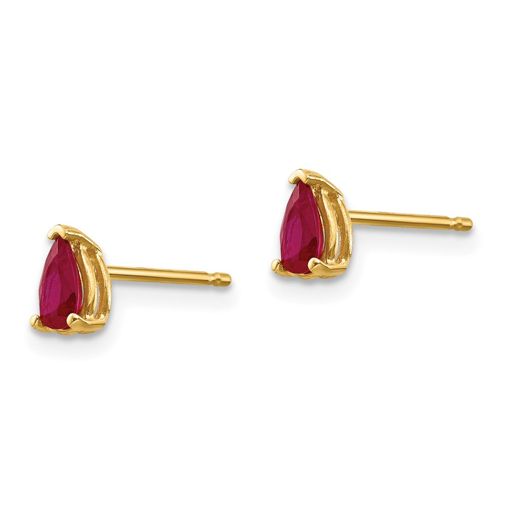 14K Gelbgold Rubin-Ohrringe