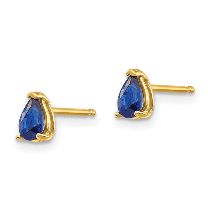 14K Gelbgold Ohrstecker mit Saphir