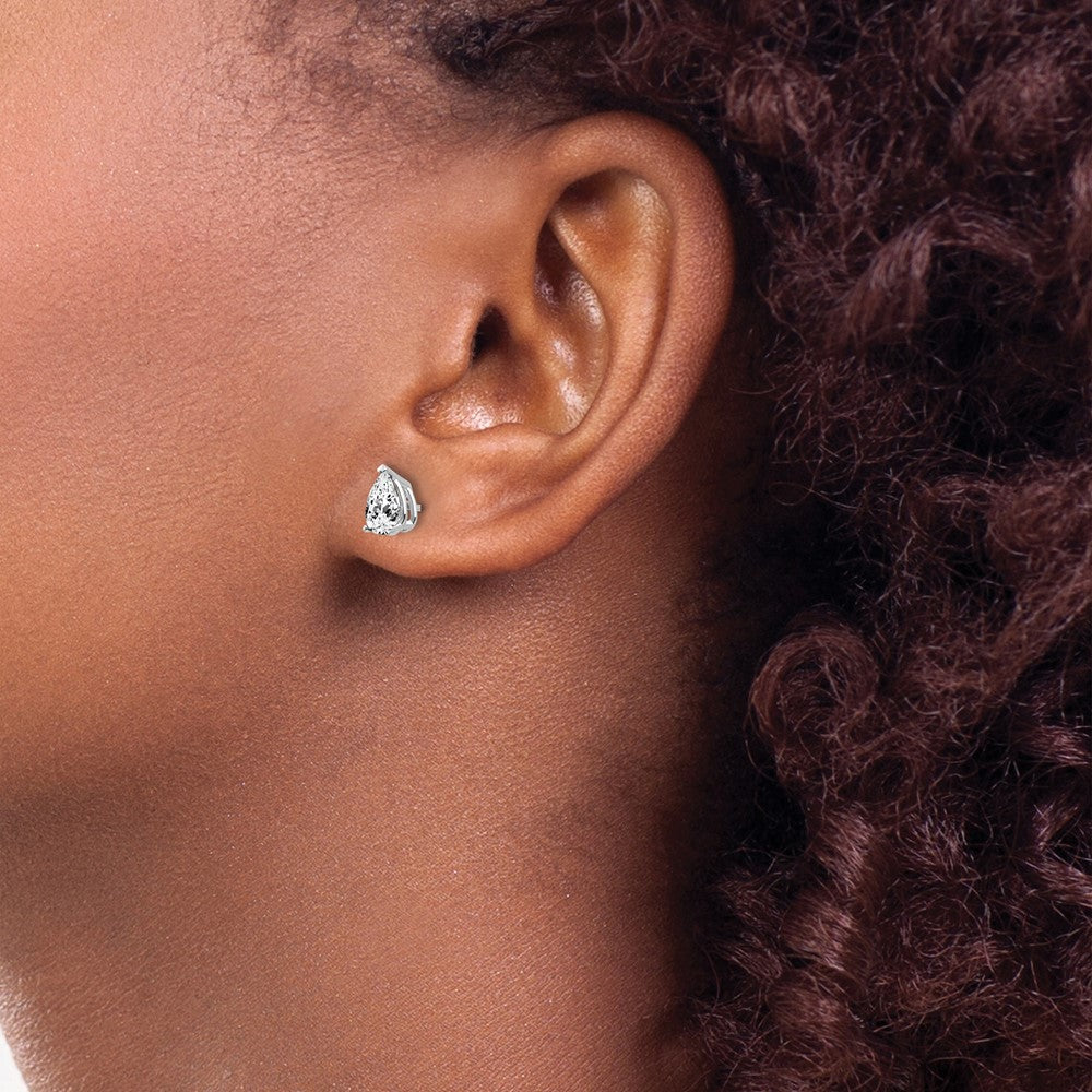14K Gelbgold Ohrstecker mit Zirkonia im Birnenschliff