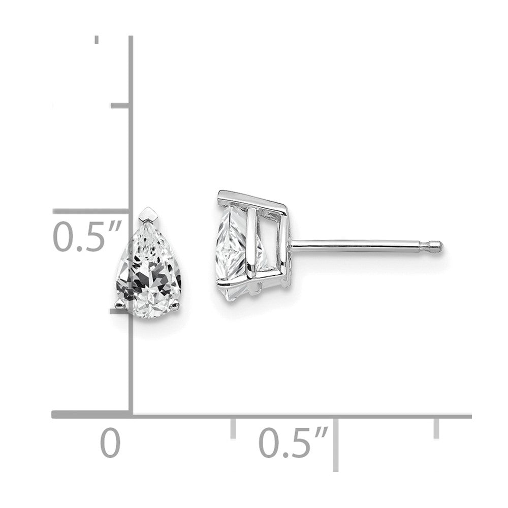 14K Gelbgold Ohrstecker mit Zirkonia im Birnenschliff