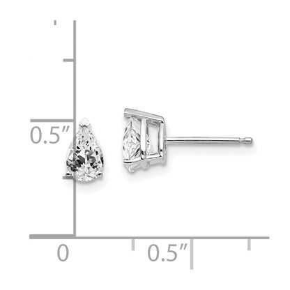 14K Gelbgold Ohrstecker mit Zirkonia im Birnenschliff