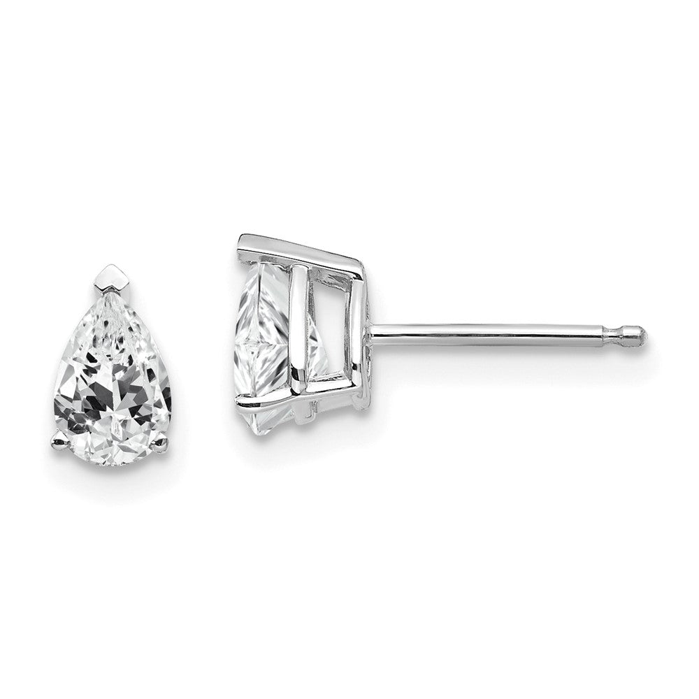 14K Gelbgold Ohrstecker mit Zirkonia im Birnenschliff