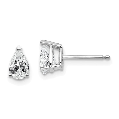 14K Gelbgold Ohrstecker mit Zirkonia im Birnenschliff