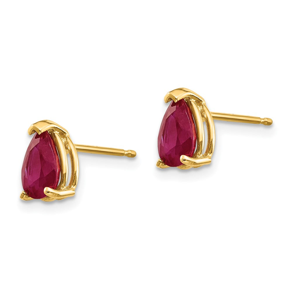 14K Gelbgold Rubin-Ohrringe