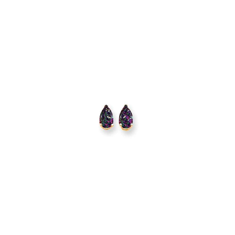 14K Gelbgold Ohrringe mit Mystic-Topas