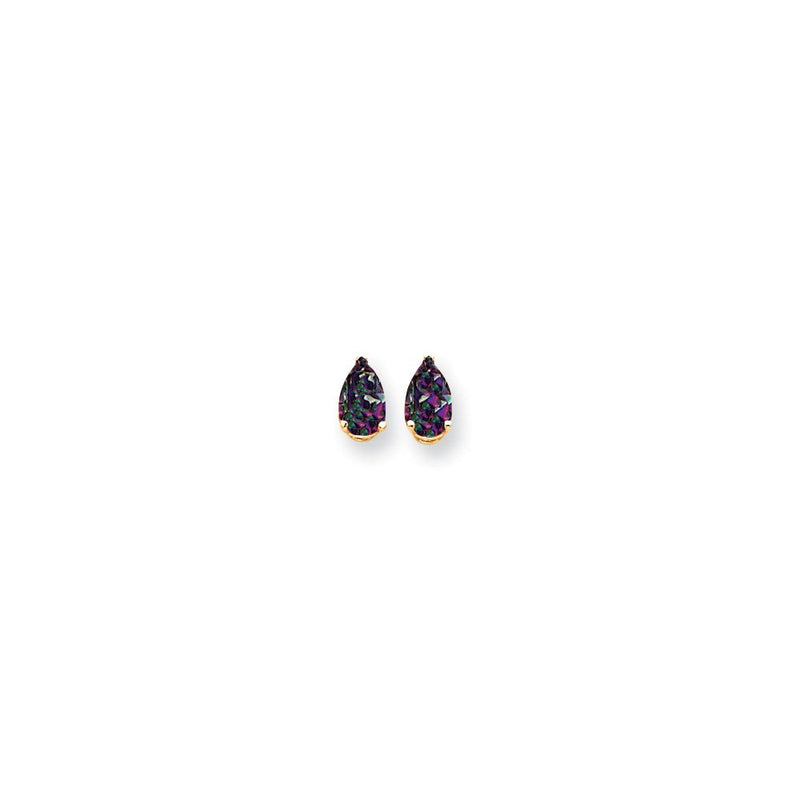 14K Gelbgold Ohrringe mit Mystic-Topas