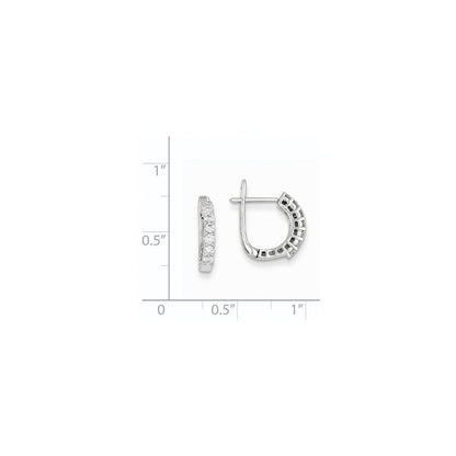 14K Weißgold Ohrringe mit AA-Qualität Diamanten, Fancy-Fassung