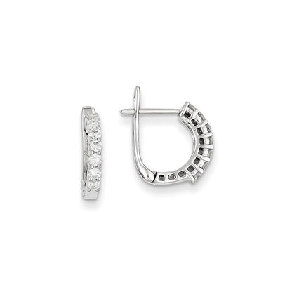 14K Weißgold Ohrringe mit AA-Qualität Diamanten, Fancy-Fassung