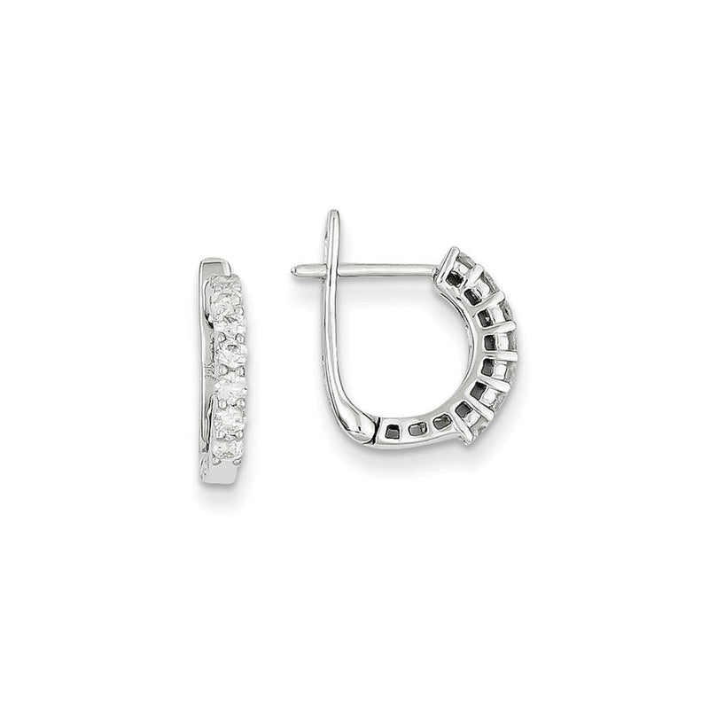 14K Weißgold Ohrringe mit AA-Qualität Diamanten, Fancy-Fassung