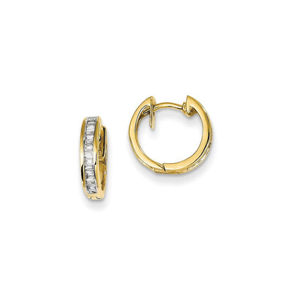 14K Gelbgold Diamant-Ohrringe