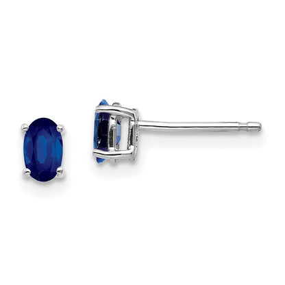 14K Weißgold Saphir-Ohrringe
