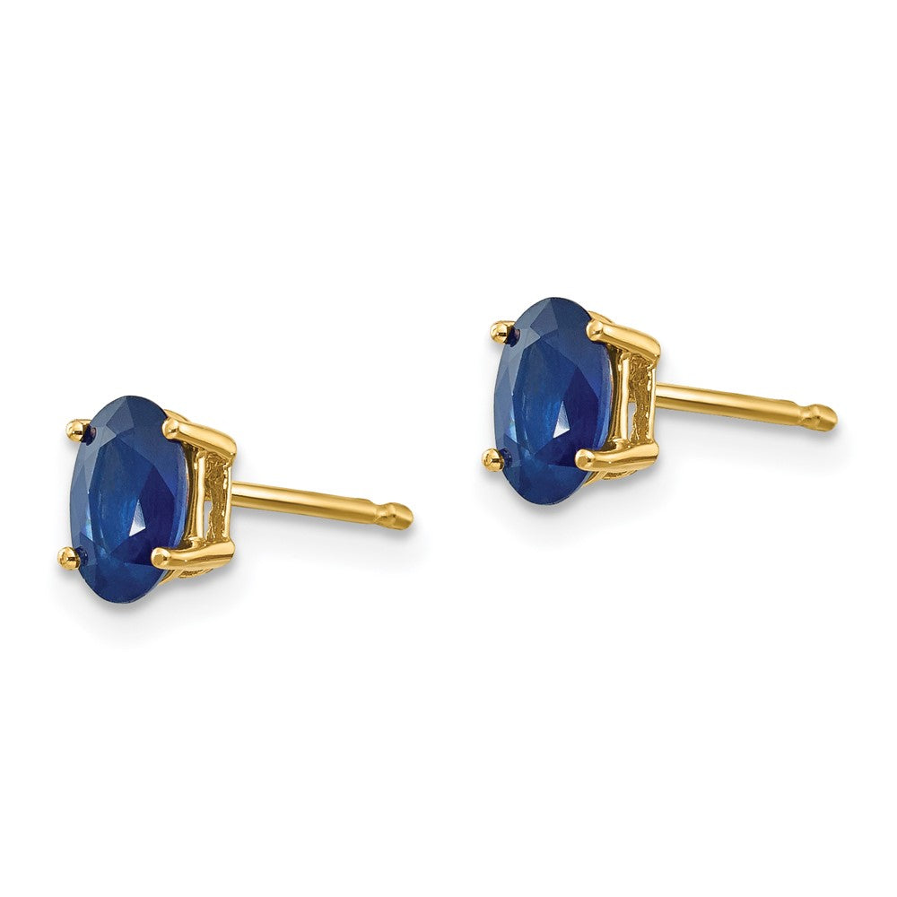 14K Gelbgold Ohrstecker mit Saphir