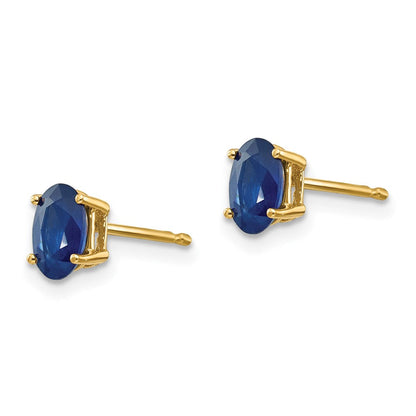 14K Gelbgold Ohrstecker mit Saphir