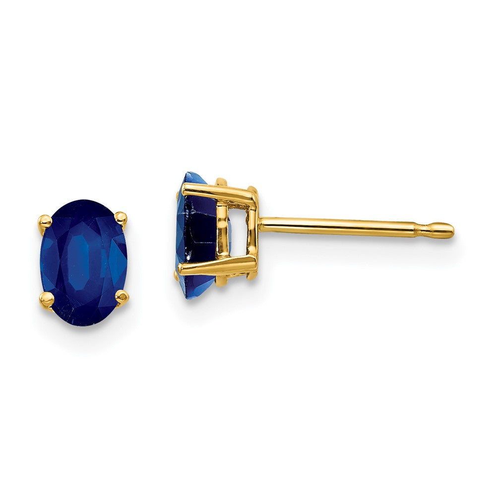 14K Gelbgold Ohrstecker mit Saphir