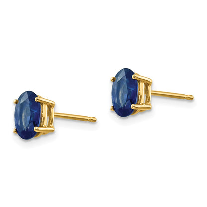 14K Gelbgold Ohrstecker mit Saphir